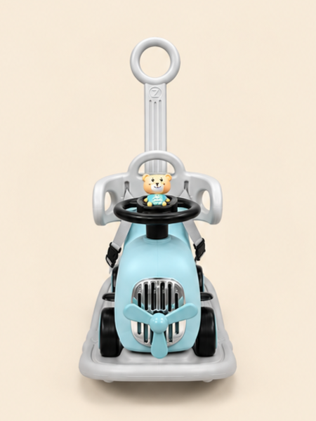3-in-1 Baby Push Car & Rocking Horse with Parent Handle