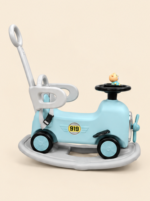 3-in-1 Baby Push Car & Rocking Horse with Parent Handle
