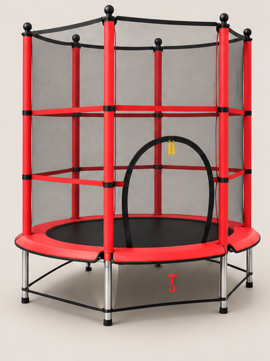 Kids Indoor/Outdoor 4.5 ft x 6 ft Enclosed Trampoline Play Centre