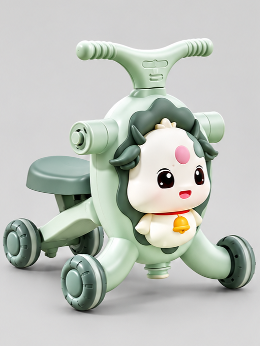 4-in-1 Multifunctional Baby Walker, Scooter, Rocker & Ride-On