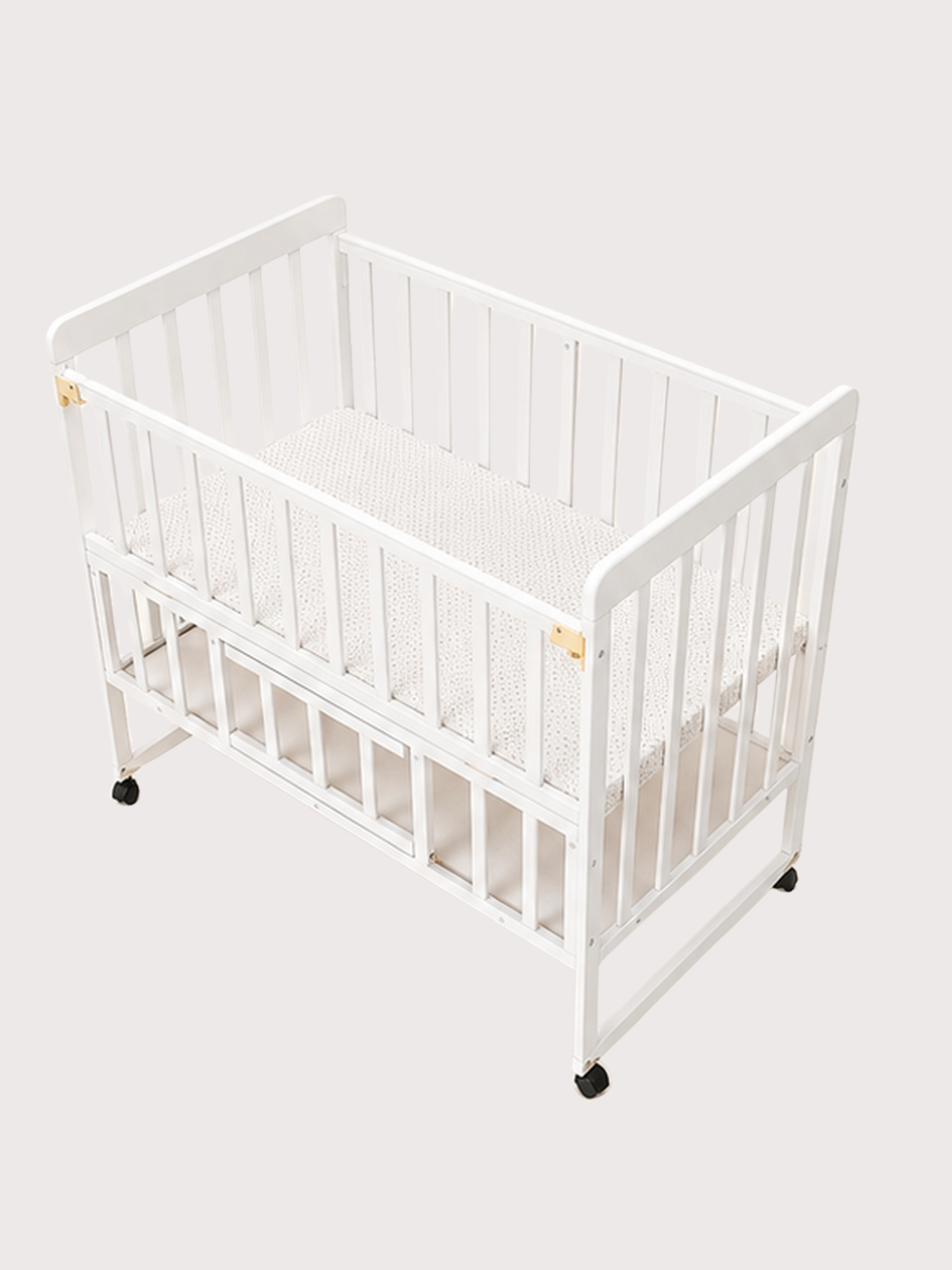 Double-Height Wooden Baby Cot & Convertible Co-Sleeper
