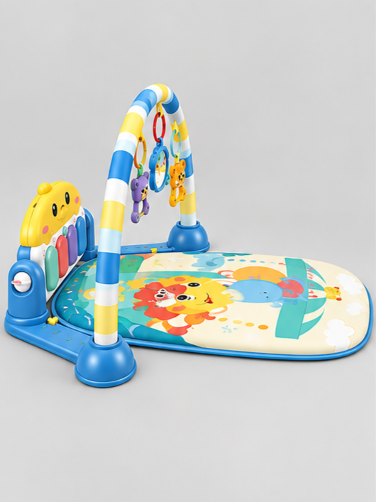 Ibi-Irn Kick & Play Musical Baby Gym Mat with Piano Pedal & Hanging Rattles 698-93