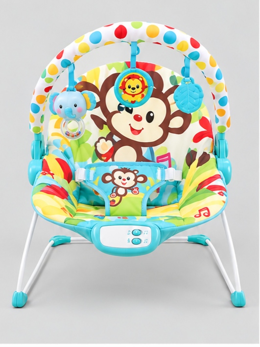 Mastela Music & Soothe Cradling Bouncer Seat with Calming Vibration & Toy Bar-Manual