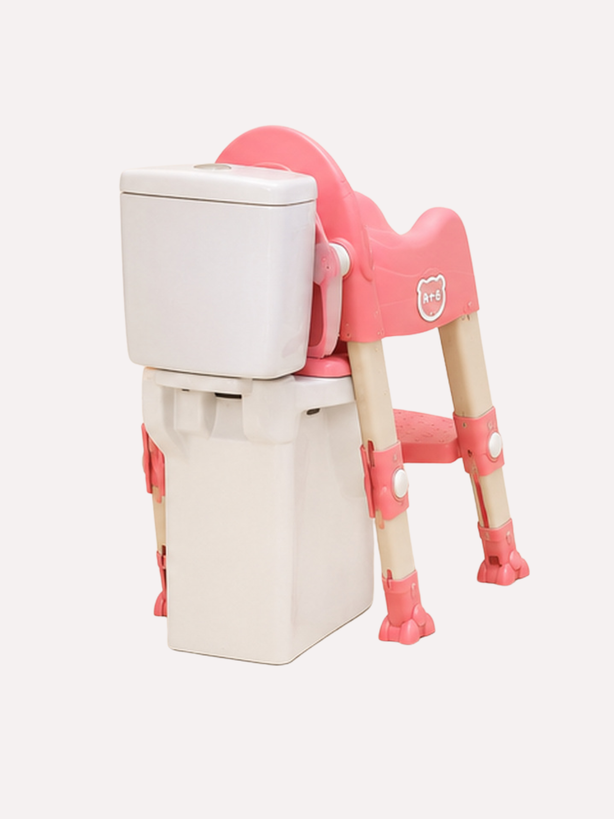 Adjustable Toddler Potty Training Seat with Ladder & Anti-Slip Feet