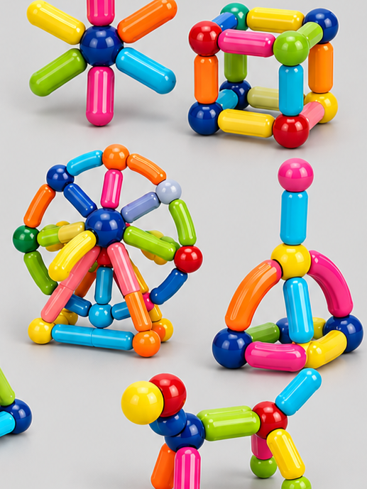 36-Piece Magnetic Sticks & Balls Building Block Set