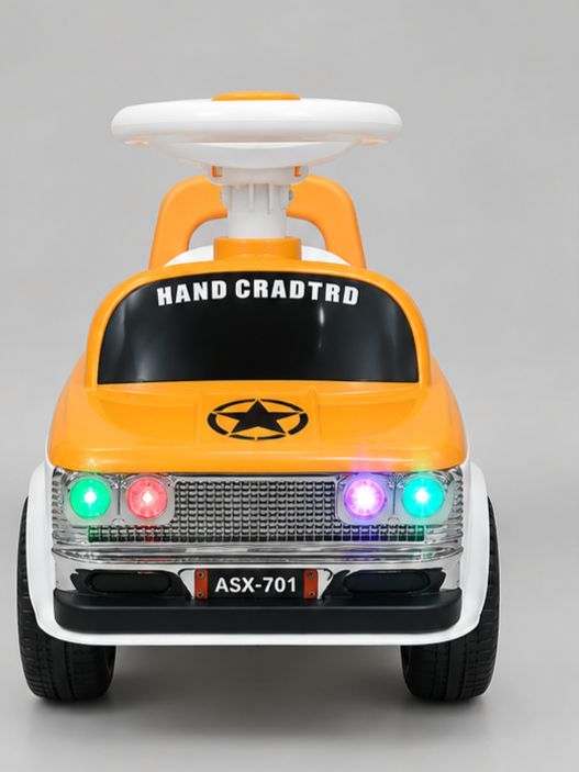 Full Fiber Lights & Music Classic Push Ride-On Car