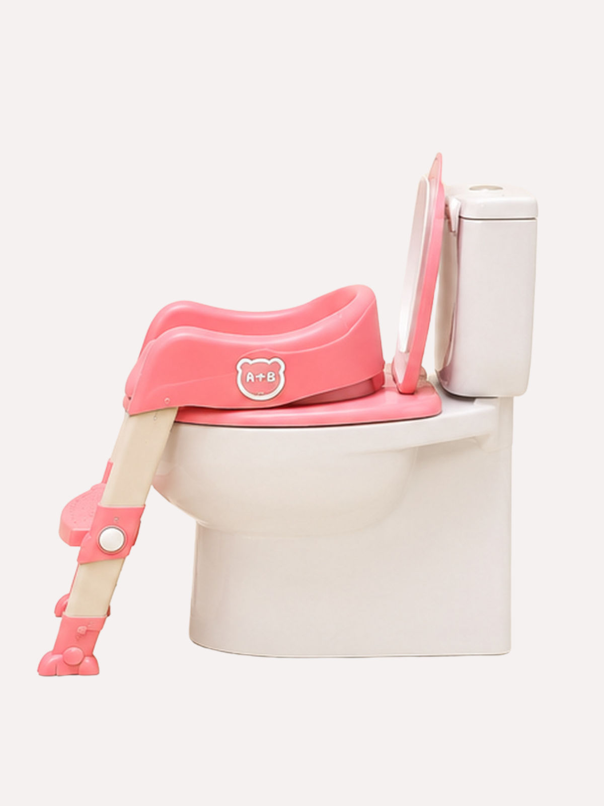 Adjustable Toddler Potty Training Seat with Ladder & Anti-Slip Feet